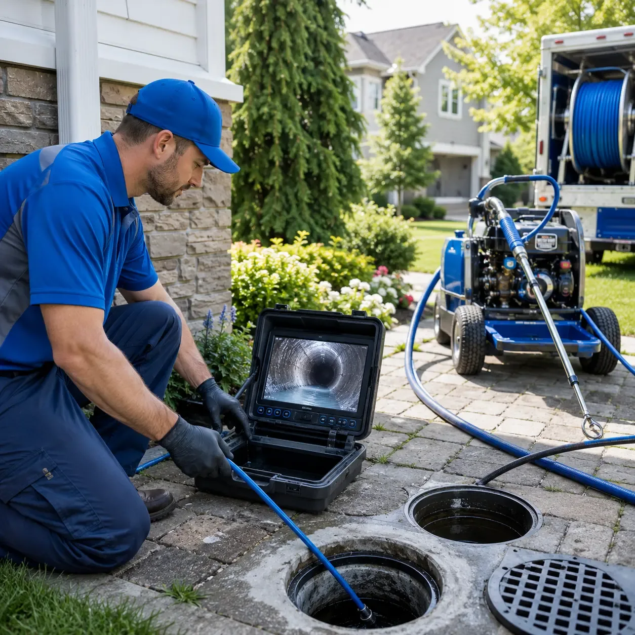 Outdoor drain cleaning professionals serving West Chesterfield, NH
